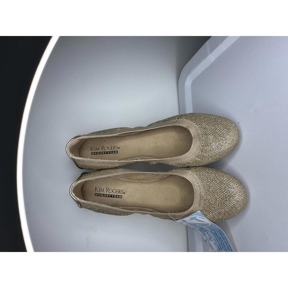 Kim Rogers Angelica Gold Glitter Ballet Flats Size 6M